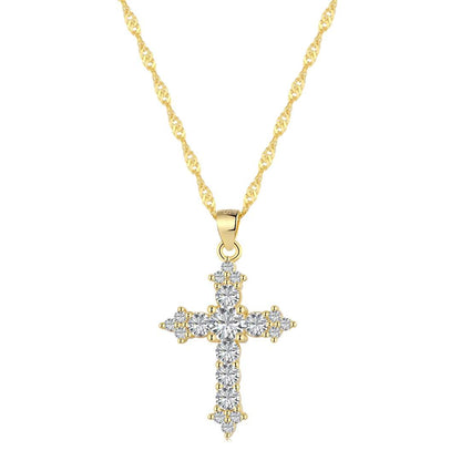 [Elowen Jewels]Delicate Cross Shape Necklace