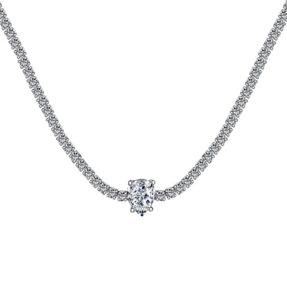 [Elowen Jewels]1.0 carat Unique Pear Cut Tennis Necklace