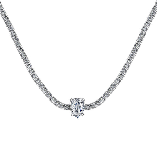 [Elowen Jewels]1.0 carat Unique Pear Cut Tennis Necklace