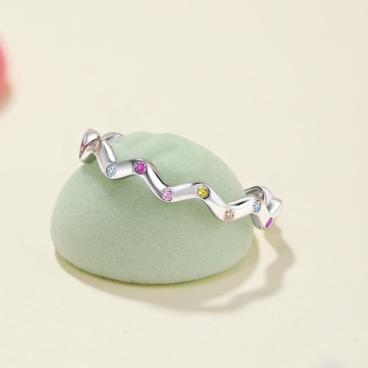 [Elowen Jewels]Ornate Vibrant Round Cut Daily Ring