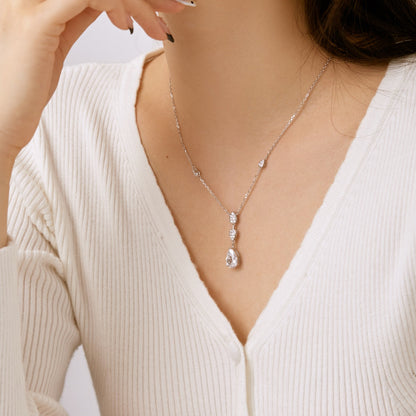 [Elowen Jewels]Dazzling Pear Cut Necklace