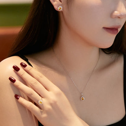 [Elowen Jewels]Delicate Radiant Oval Cut Daily Earrings