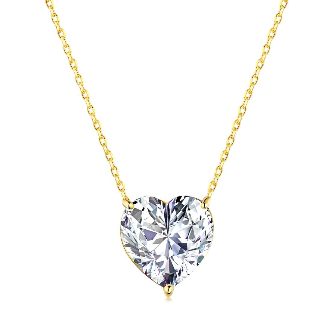 [Elowen Jewels]6.0 carat Radiant Heart Shape Necklace