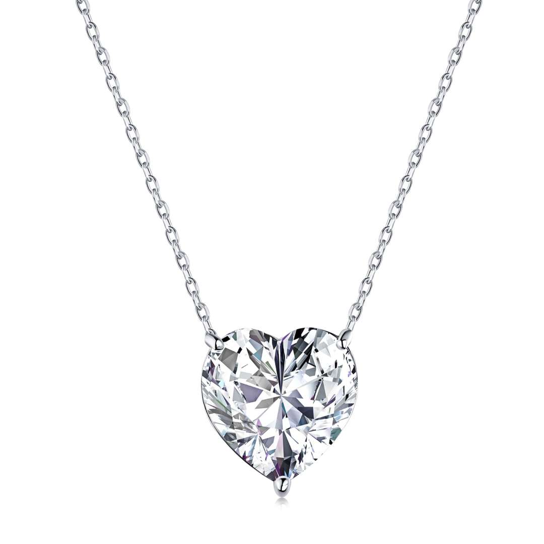 [Elowen Jewels]6.0 carat Radiant Heart Shape Necklace