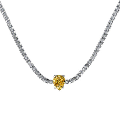 [Elowen Jewels]1.0 carat Unique Pear Cut Tennis Necklace