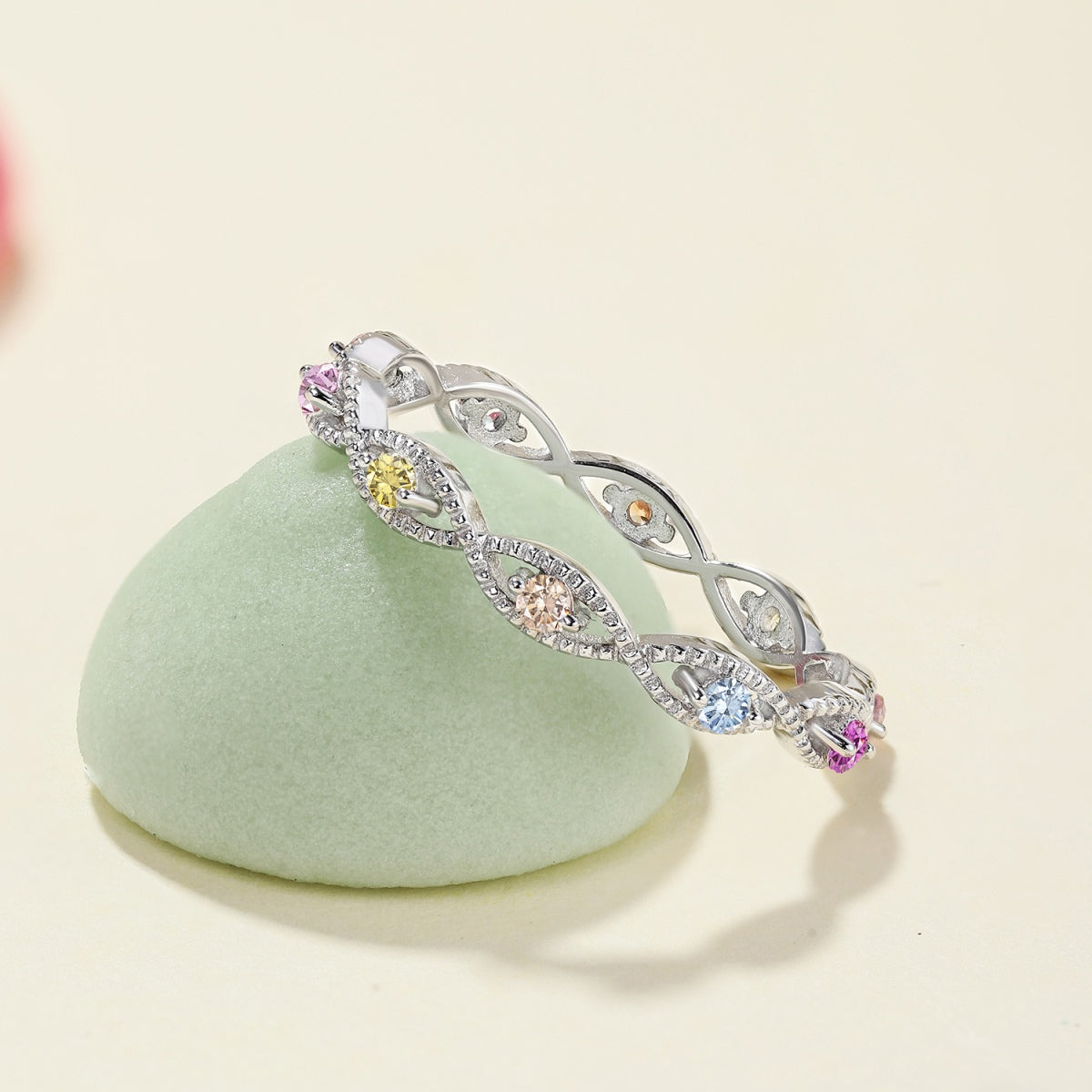 [Elowen Jewels]Elegant Energetic Round Cut Daily Ring