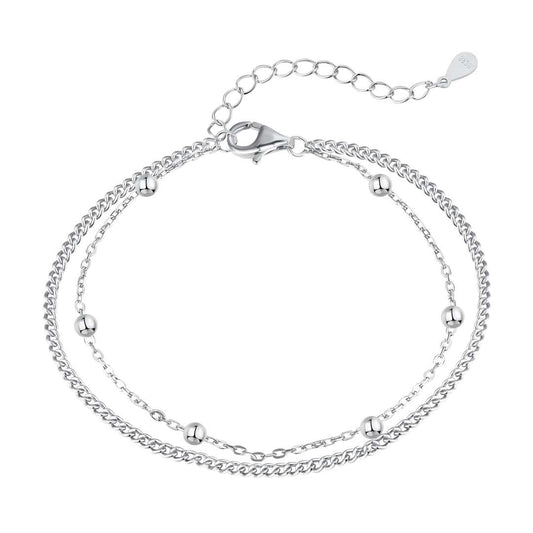 [Elowen Jewels]Delicate Bead Double Layer Bracelet