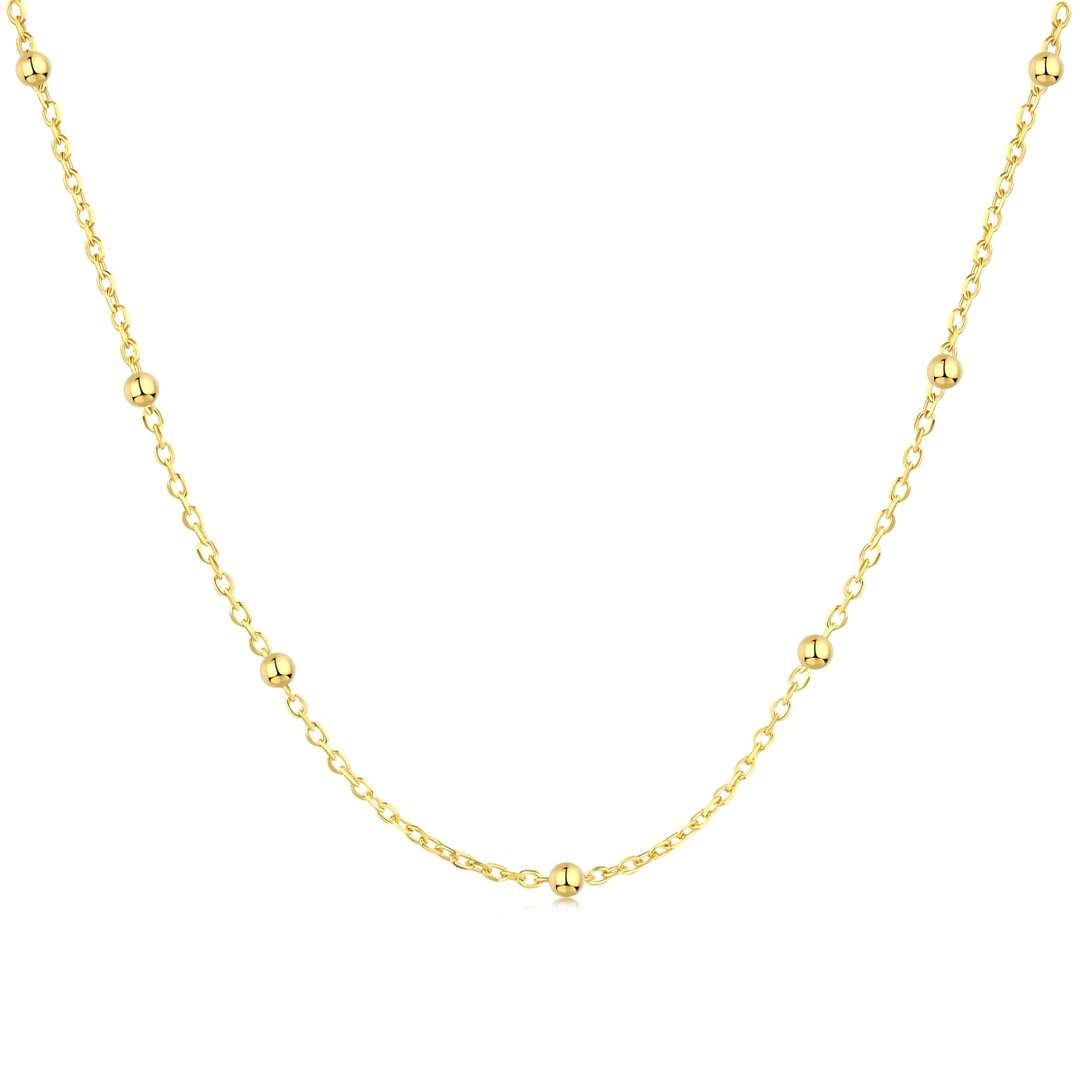 [Elowen Jewels]Small Bead Clavicle Chain Simple Necklace