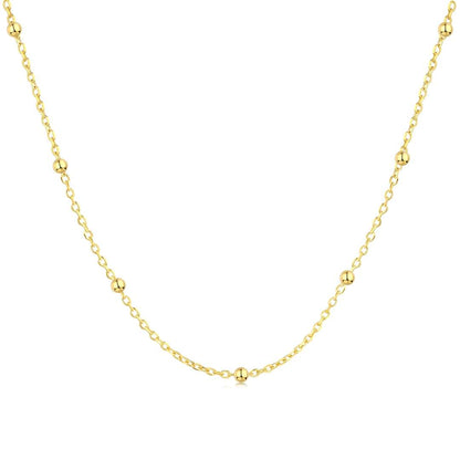 [Elowen Jewels]Small Bead Clavicle Chain Simple Necklace