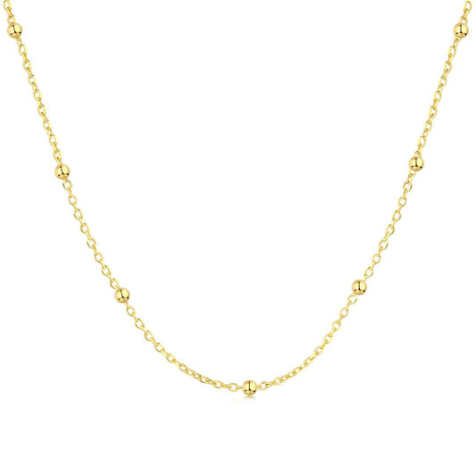 [Elowen Jewels]Small Bead Clavicle Chain Simple Necklace