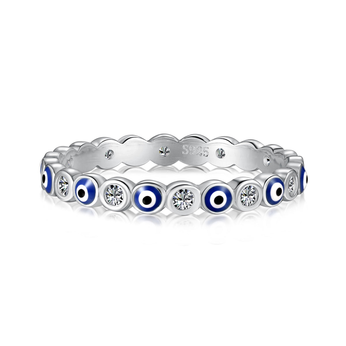 [Elowen Jewels]Sparkling Vibrant Round Shape Daily Ring