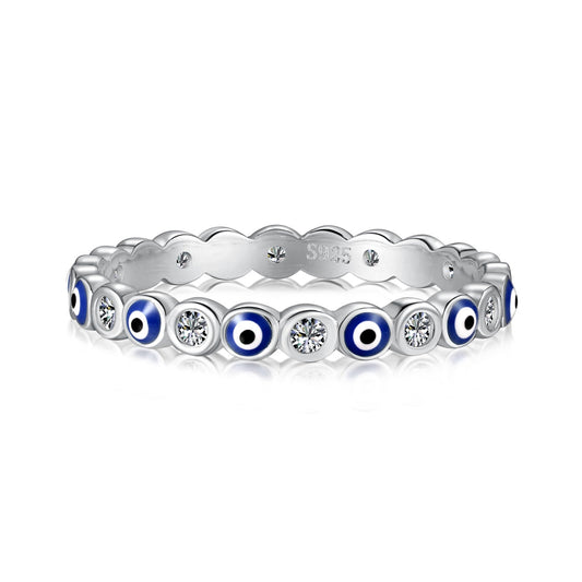 [Elowen Jewels]Sparkling Vibrant Round Shape Daily Ring