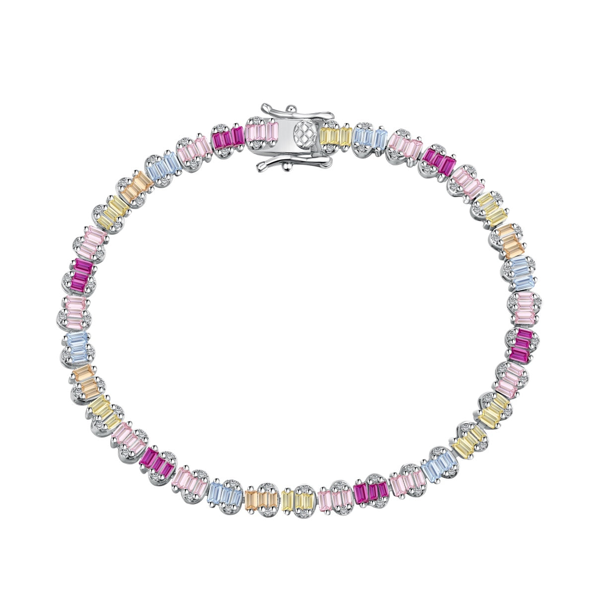 [Elowen Jewels]Delicate Colorful Emerald Cut Party Bracelet