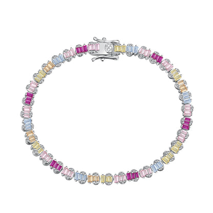 [Elowen Jewels]Delicate Colorful Emerald Cut Party Bracelet