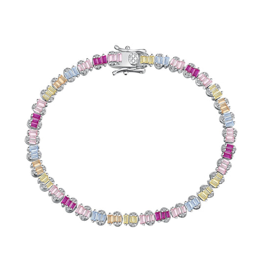 [Elowen Jewels]Delicate Colorful Emerald Cut Party Bracelet