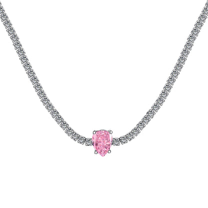 [Elowen Jewels]1.0 carat Unique Pear Cut Tennis Necklace