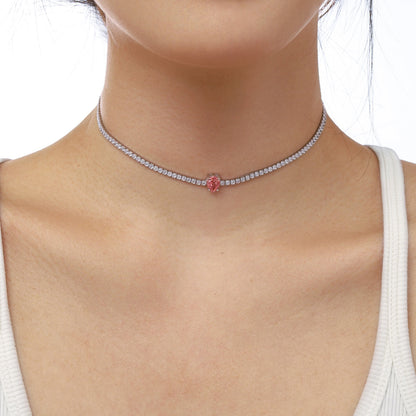 [Elowen Jewels]1.0 carat Unique Pear Cut Tennis Necklace