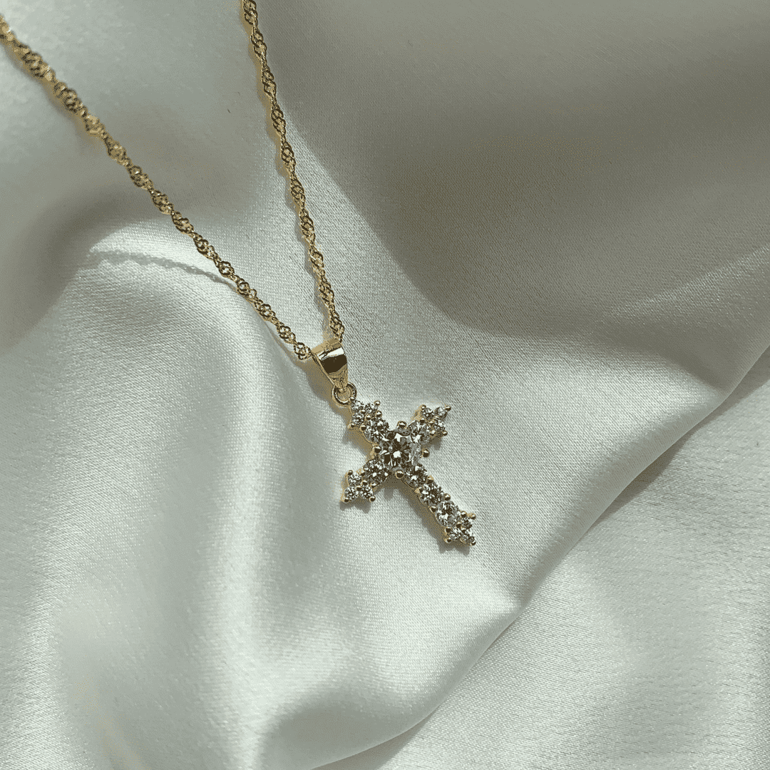 [Elowen Jewels]Delicate Cross Shape Necklace