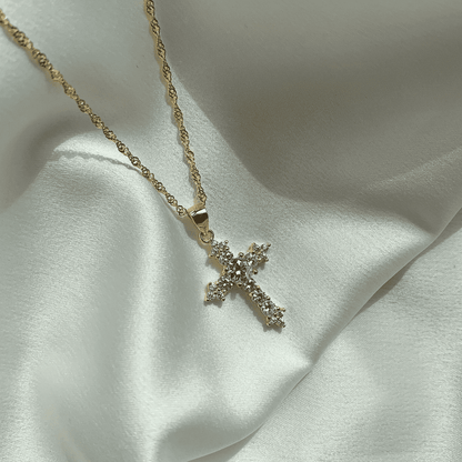 [Elowen Jewels]Delicate Cross Shape Necklace