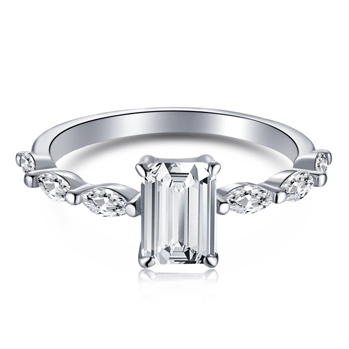 [Elowen Jewels]1.0 Carat Dainty Resplendent Radiant Cut Daily Ring