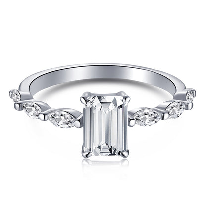 [Elowen Jewels]1.0 Carat Dainty Resplendent Radiant Cut Daily Ring