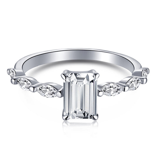 [Elowen Jewels]1.0 Carat Dainty Resplendent Radiant Cut Daily Ring