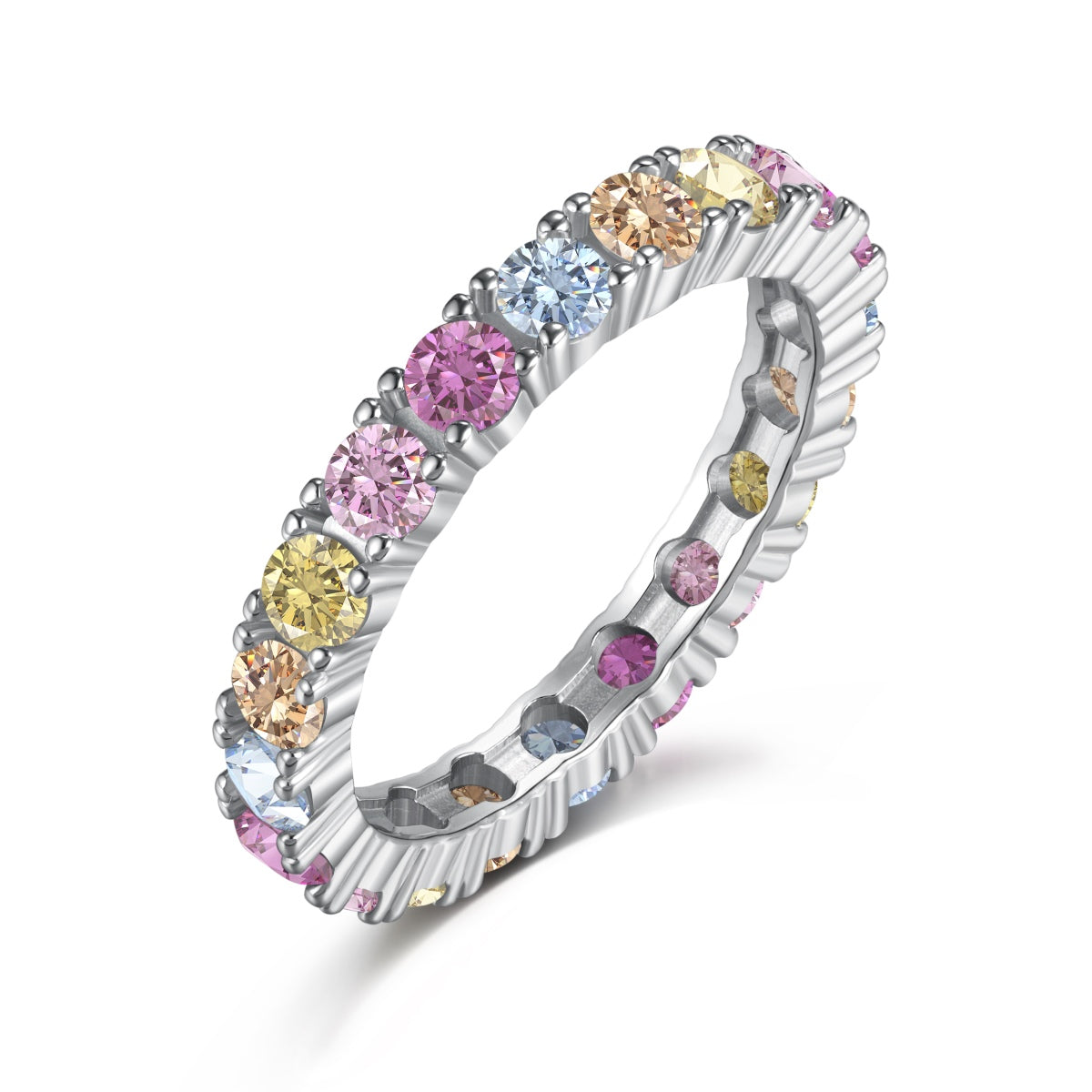 [Elowen Jewels]Dazzling Lustrous Round Cut Tennis Ring
