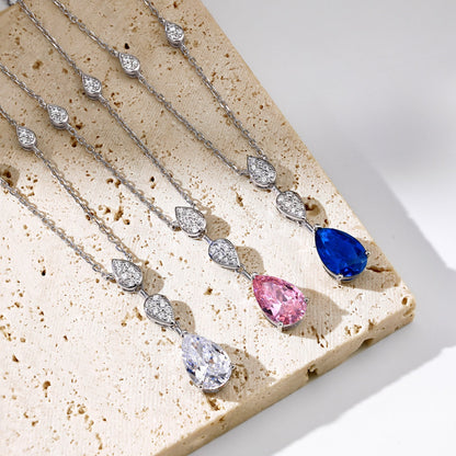 [Elowen Jewels]Dazzling Pear Cut Necklace