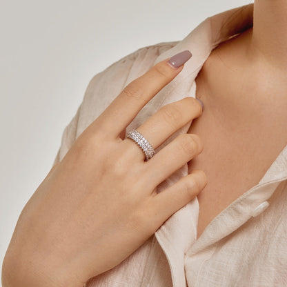 [Elowen Jewels]Ornate Colorful Radiant Cut Daily Ring