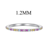 [Elowen Jewel]Ornate Colorful Round Cut Tennis Ring