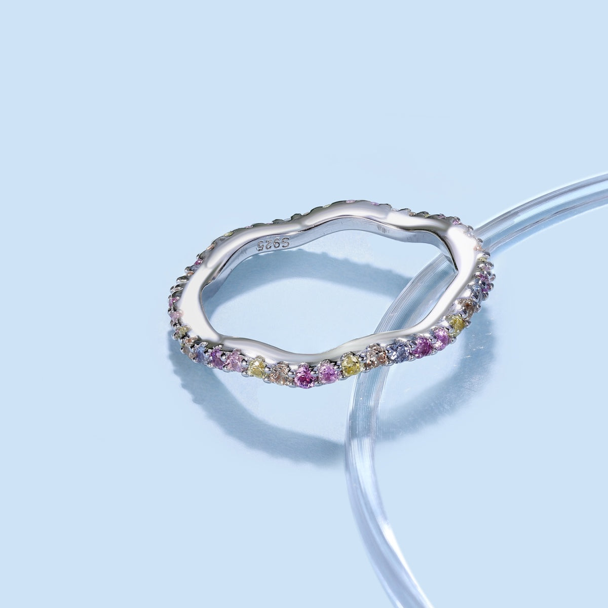 [Elowen Jewels]Dainty Colorful Round Cut Party Ring