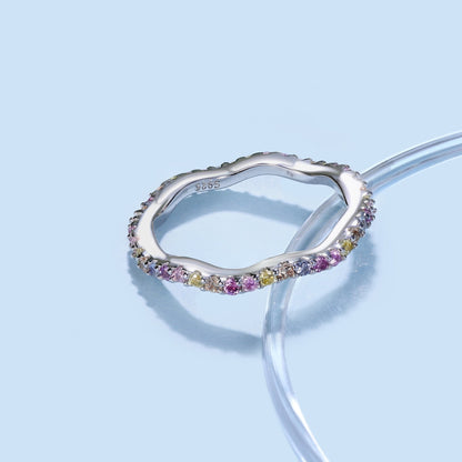 [Elowen Jewels]Dainty Colorful Round Cut Party Ring
