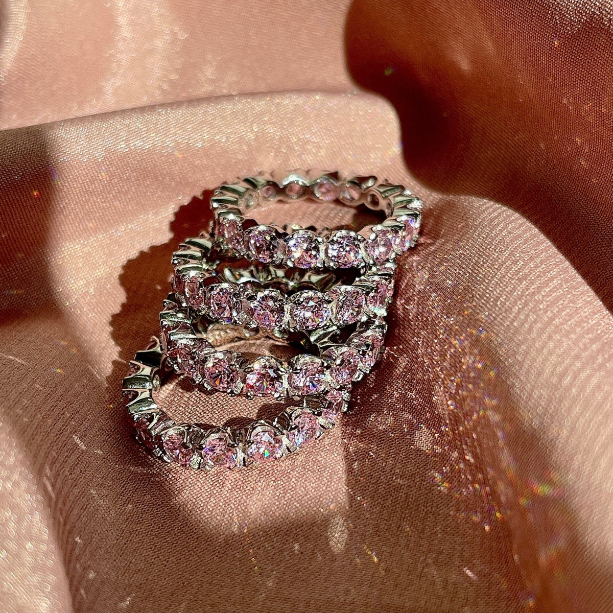[Elowen Jewels]Eternity Round Cut Tennis Ring
