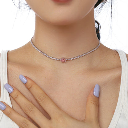 [Elowen Jewels]1.0 Carat Shining Oval Cut Necklace