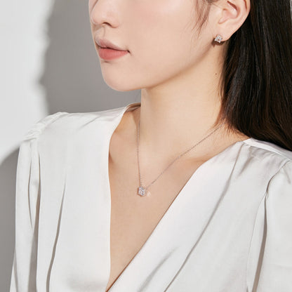 [Elowen Jewels]1.0 Carat Radiant Princess Cut Wedding Earrings