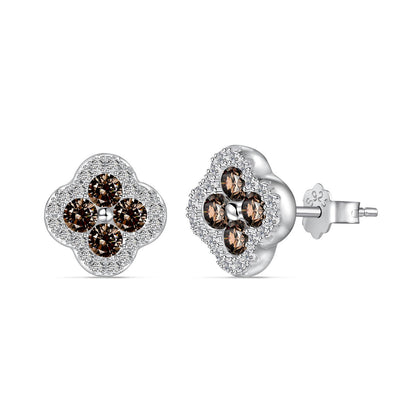 [Elowen Jewels]Four-Leaf Clover Flower Shaped Earrings