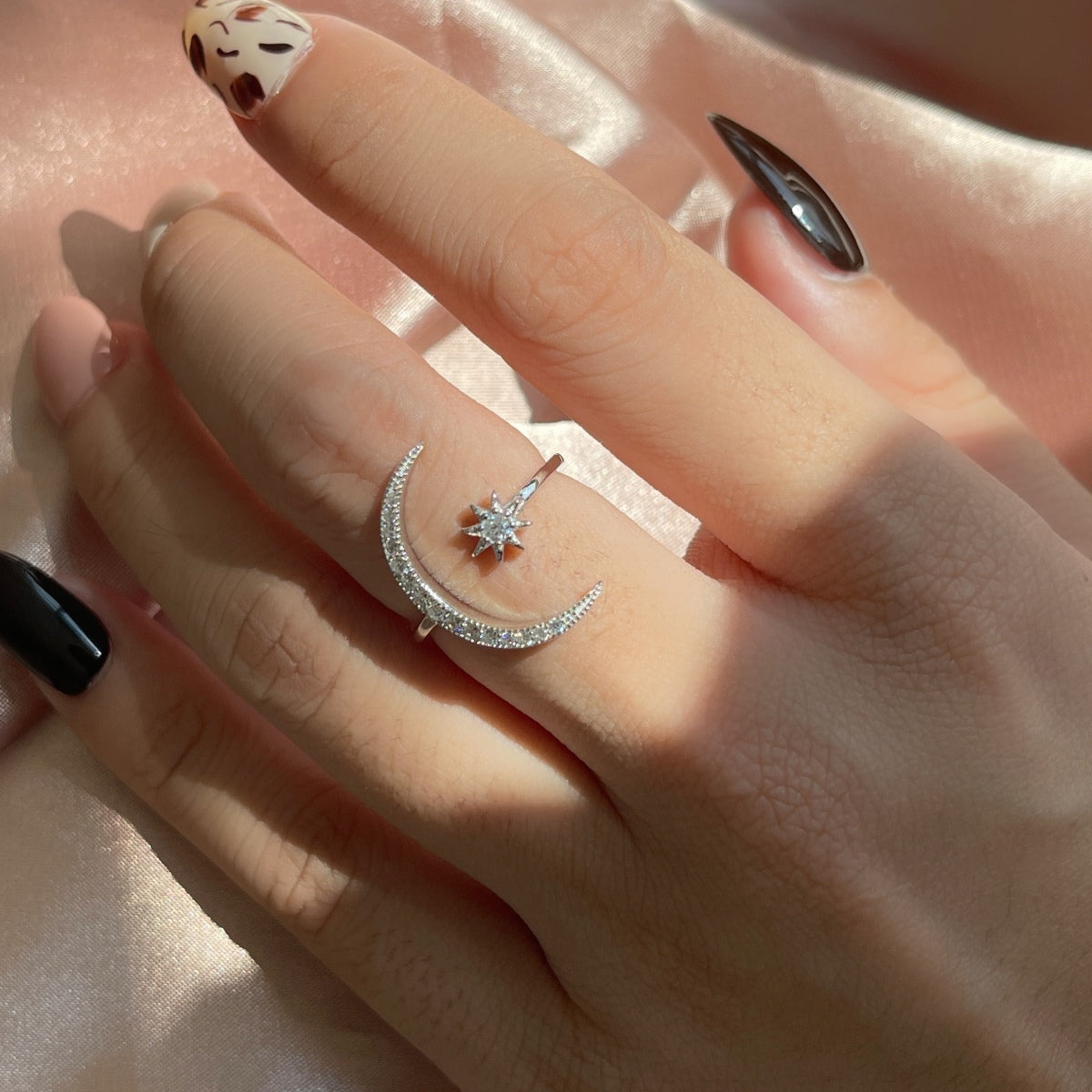[Elowen Jewels]Eternity Moon & Star Ring