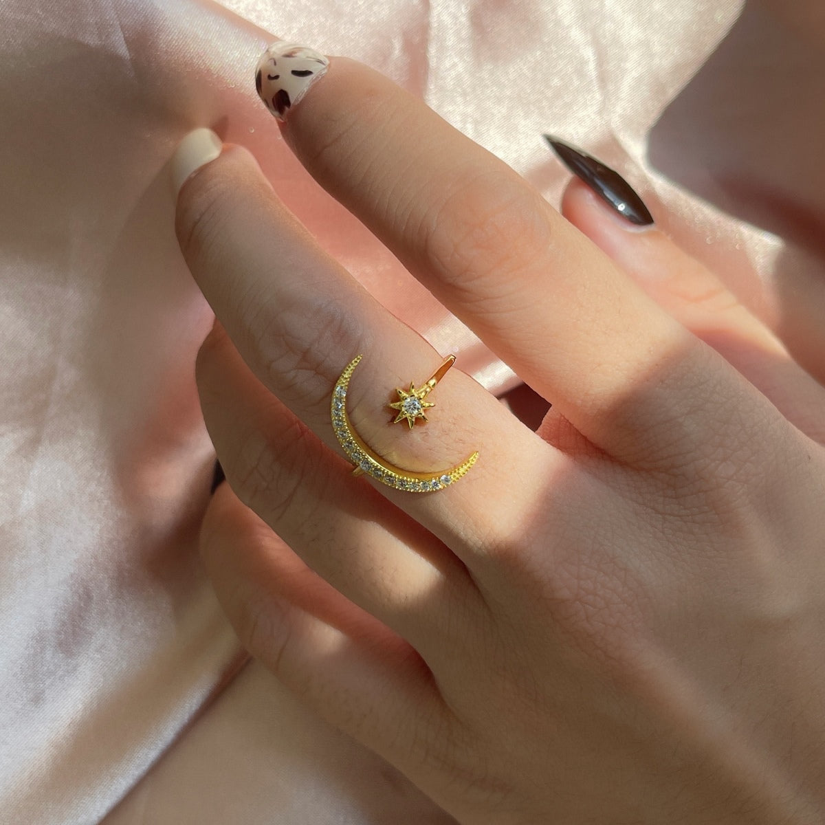[Elowen Jewels]Eternity Moon & Star Ring