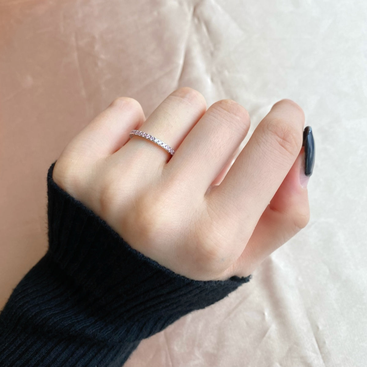 [Elowen Jewels]Delicate Sparkling Round Cut Daily Ring