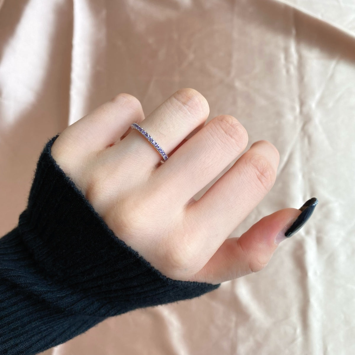 [Elowen Jewels]Delicate Sparkling Round Cut Daily Ring