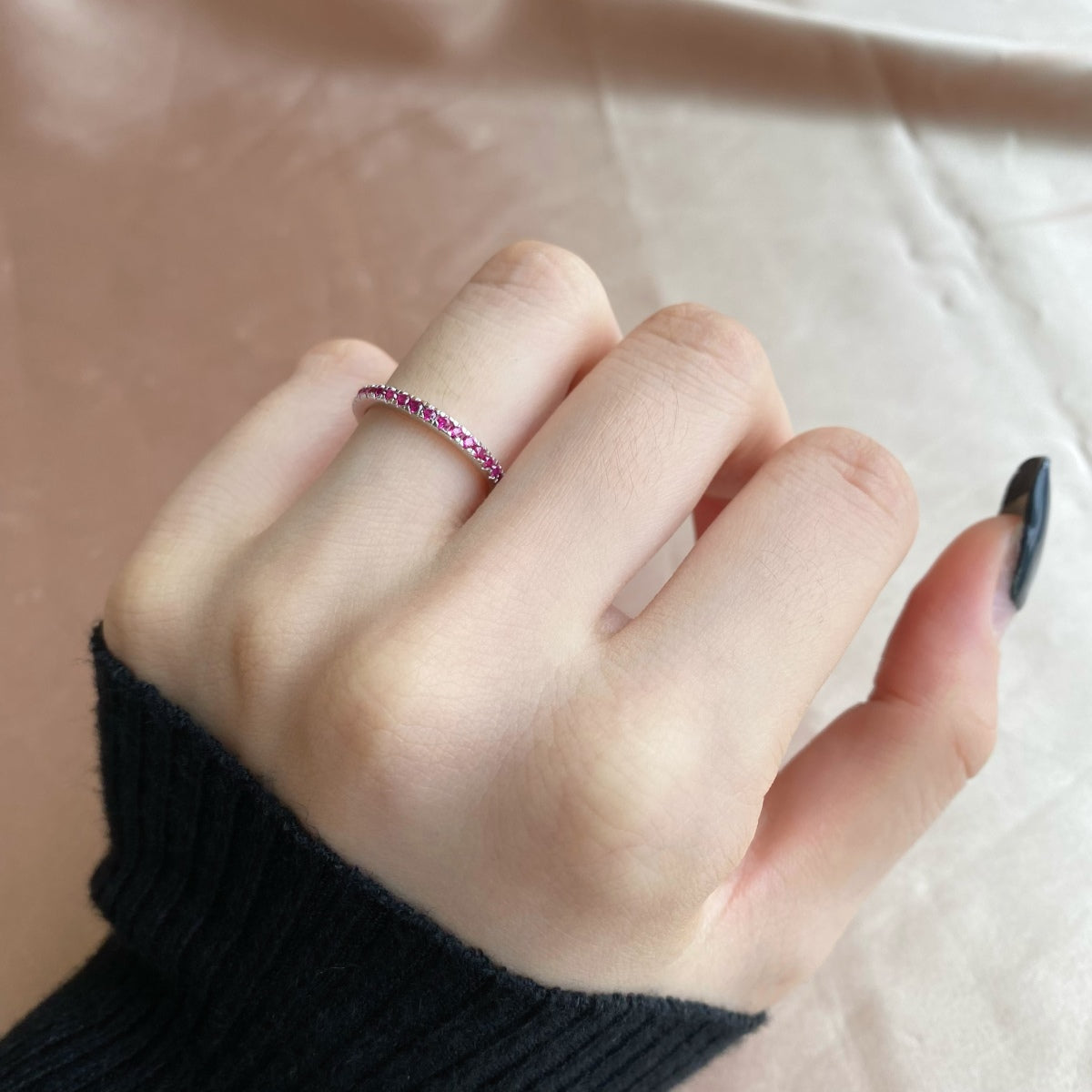 [Elowen Jewels]Delicate Sparkling Round Cut Daily Ring