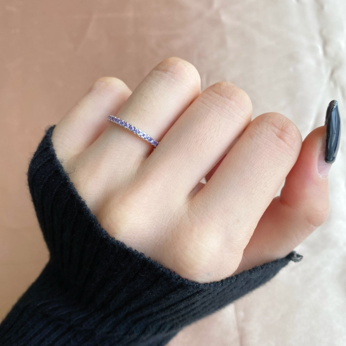 [Elowen Jewels]Delicate Sparkling Round Cut Daily Ring