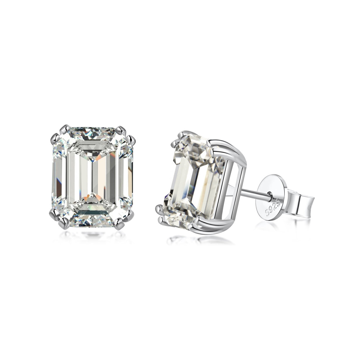 [Elowen Jewels]Dazzling Square Shape Earrings