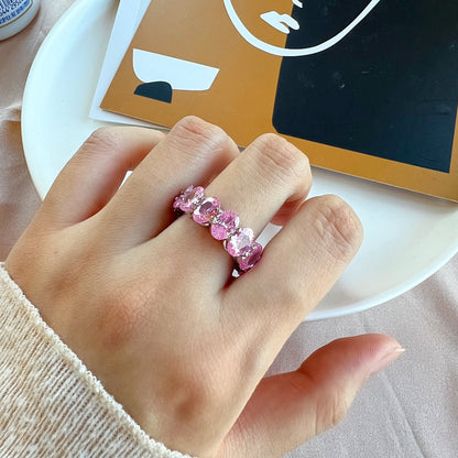 [Elowen Jewels]Dainty Elongated Cushion Cut Tennis Ring