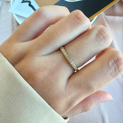 [Elowen Jewels]Delicate Sparkling Round Cut Daily Ring
