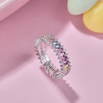 [Elowen Jewels]Splashy Ornate Emerald Cut Cocktail Ring