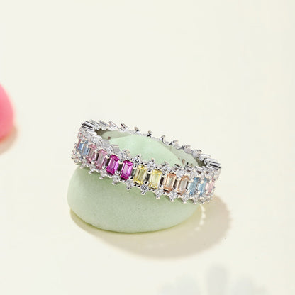 [Elowen Jewels]Splashy Ornate Emerald Cut Cocktail Ring