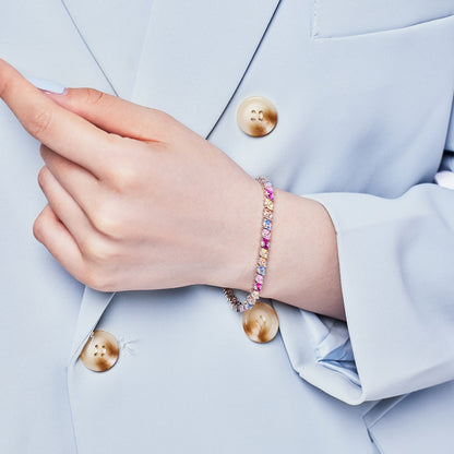 [Elowen Jewels]Ornate Sparkling Multi Cut Party Bracelet