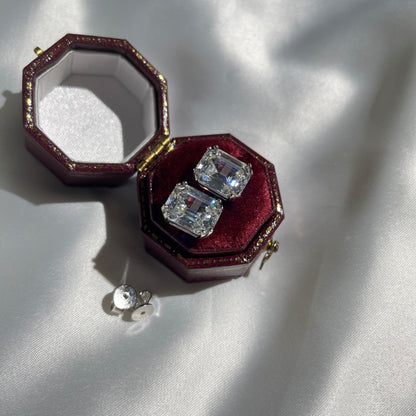 [Elowen Jewels]Dazzling Square Shape Earrings