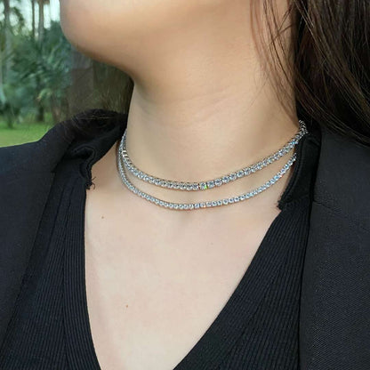 [Elowen Jewels]Elegant Tennis Chain Necklace